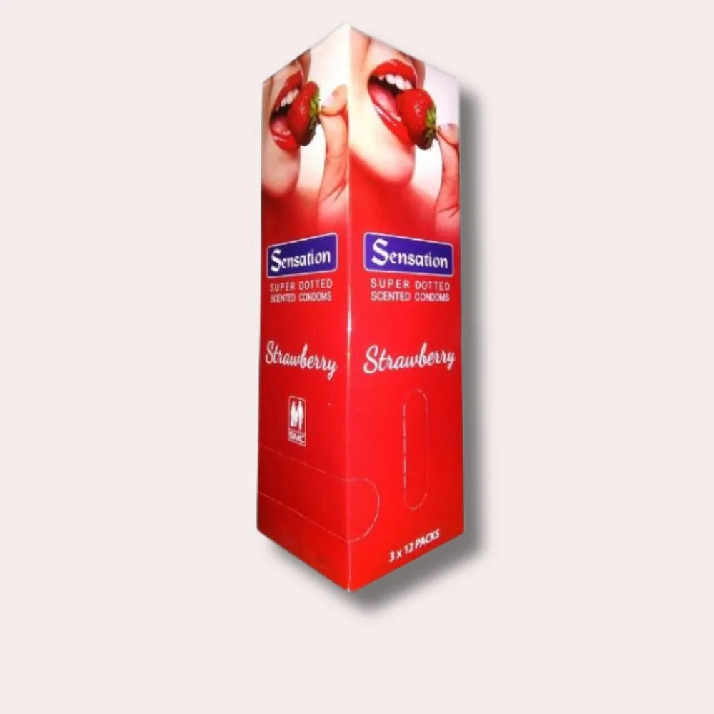 Sensation Dotted Coffee Condom Full Box (3x12)36 Pcs (1)